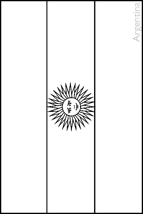 flag of argentina coloring page