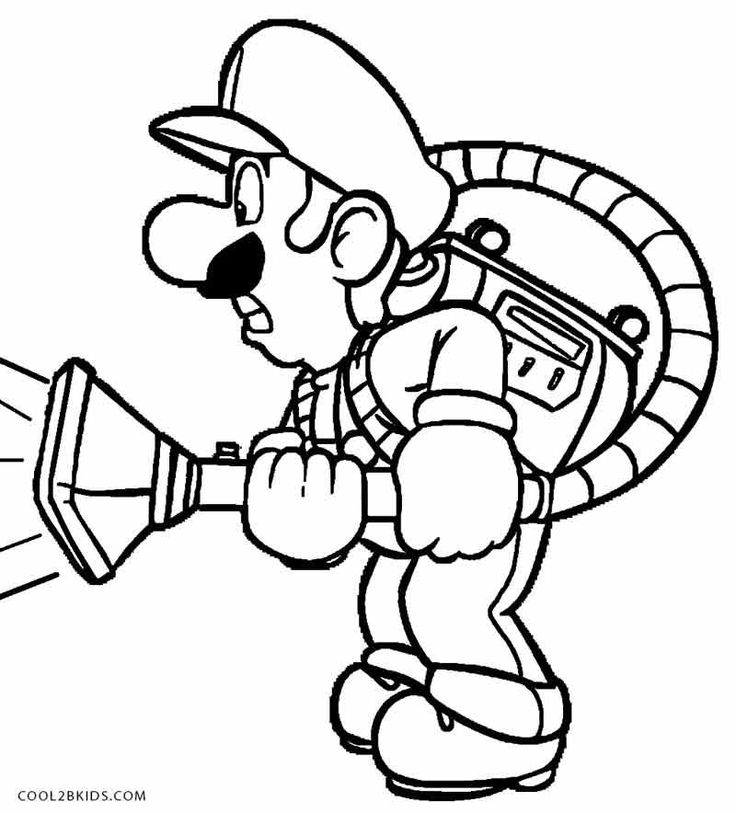 luigi coloring pages