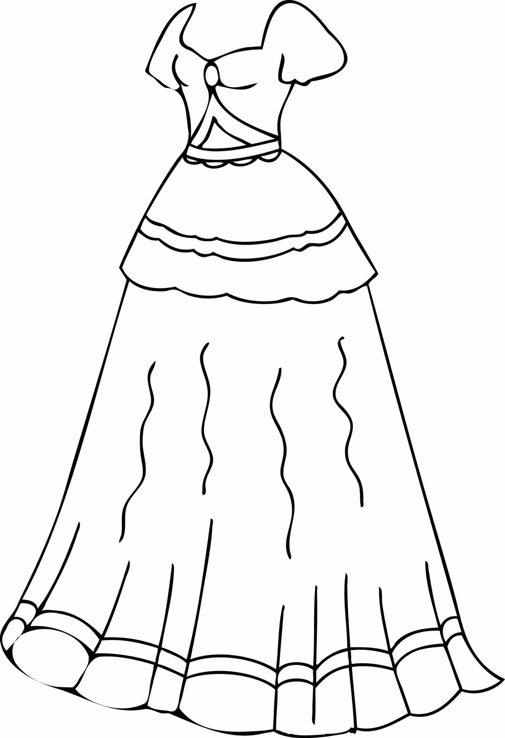 prom dress coloring pages