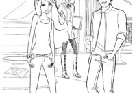 barbie and ken coloring page