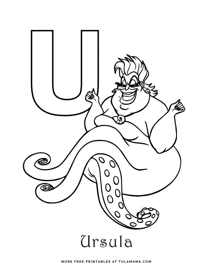 disney alphabet coloring pages