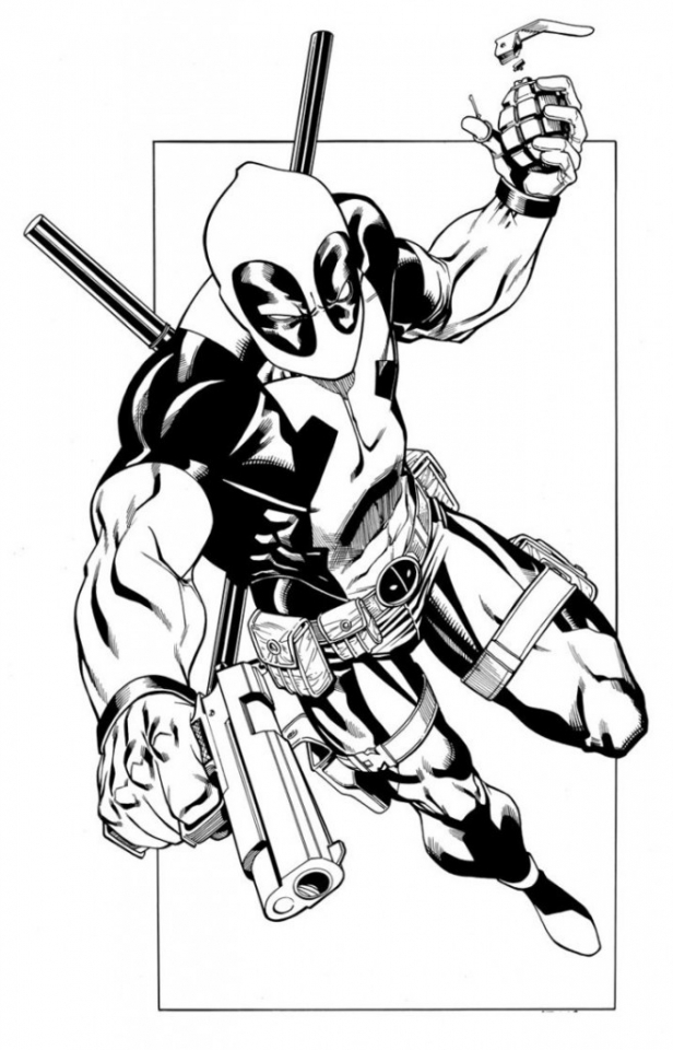 deadpool coloring pages printable