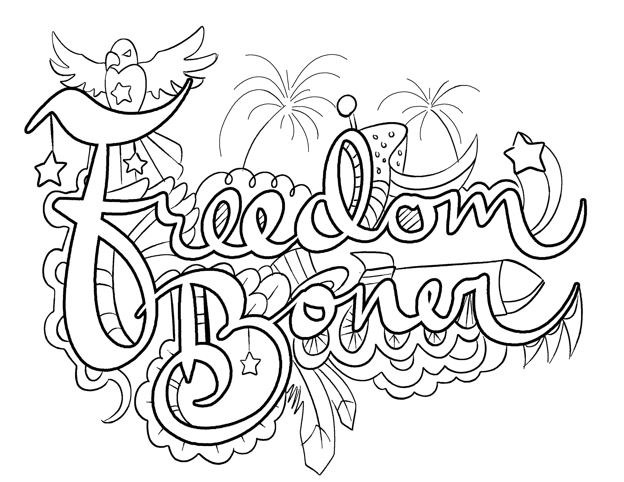 freedom coloring pages