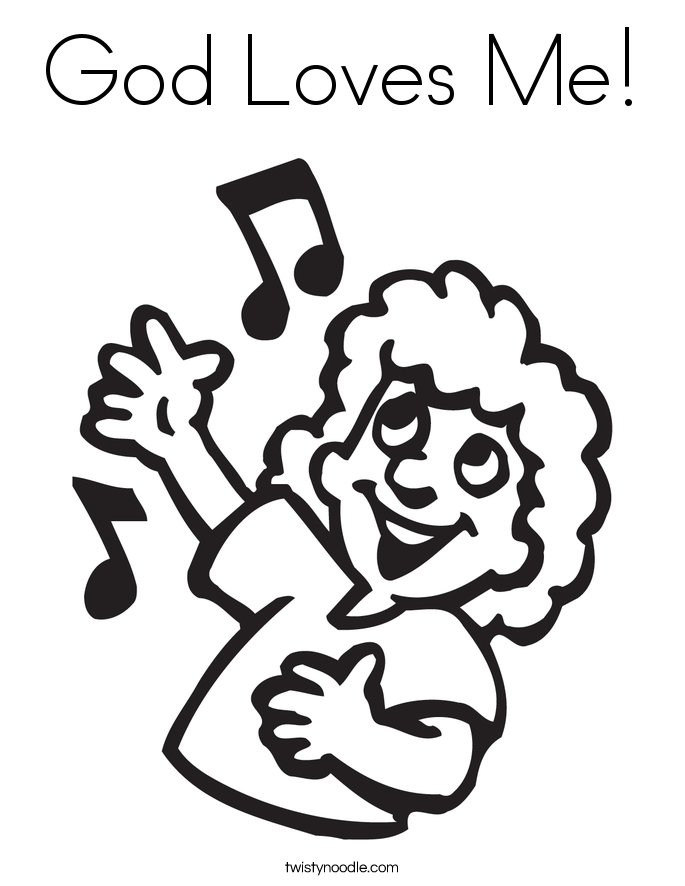 god loves me coloring pages free