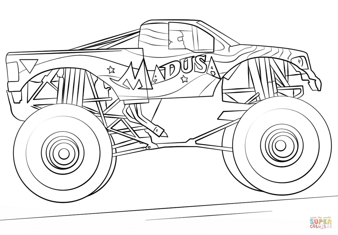 monster truck coloring pages grave digger