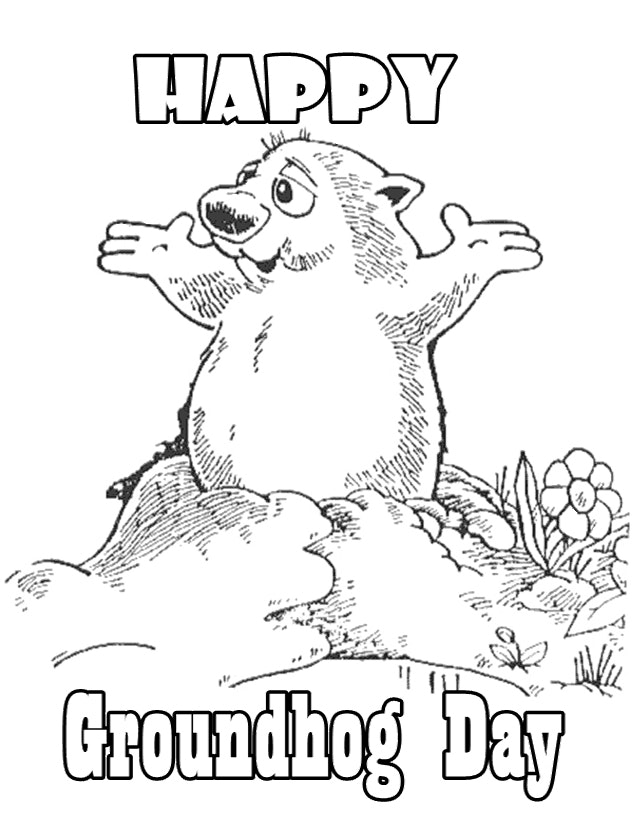 ground hog day coloring page