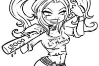 harley quinn printable coloring pages