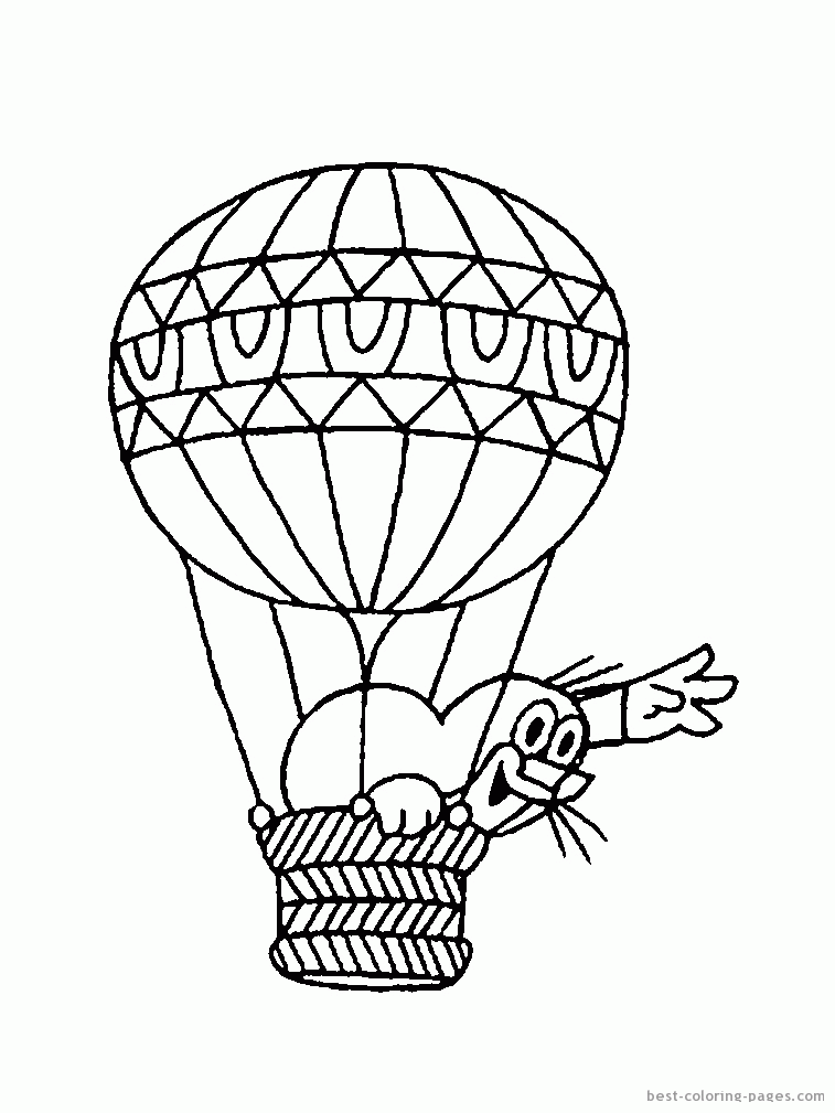 heißluftballon malen einfach