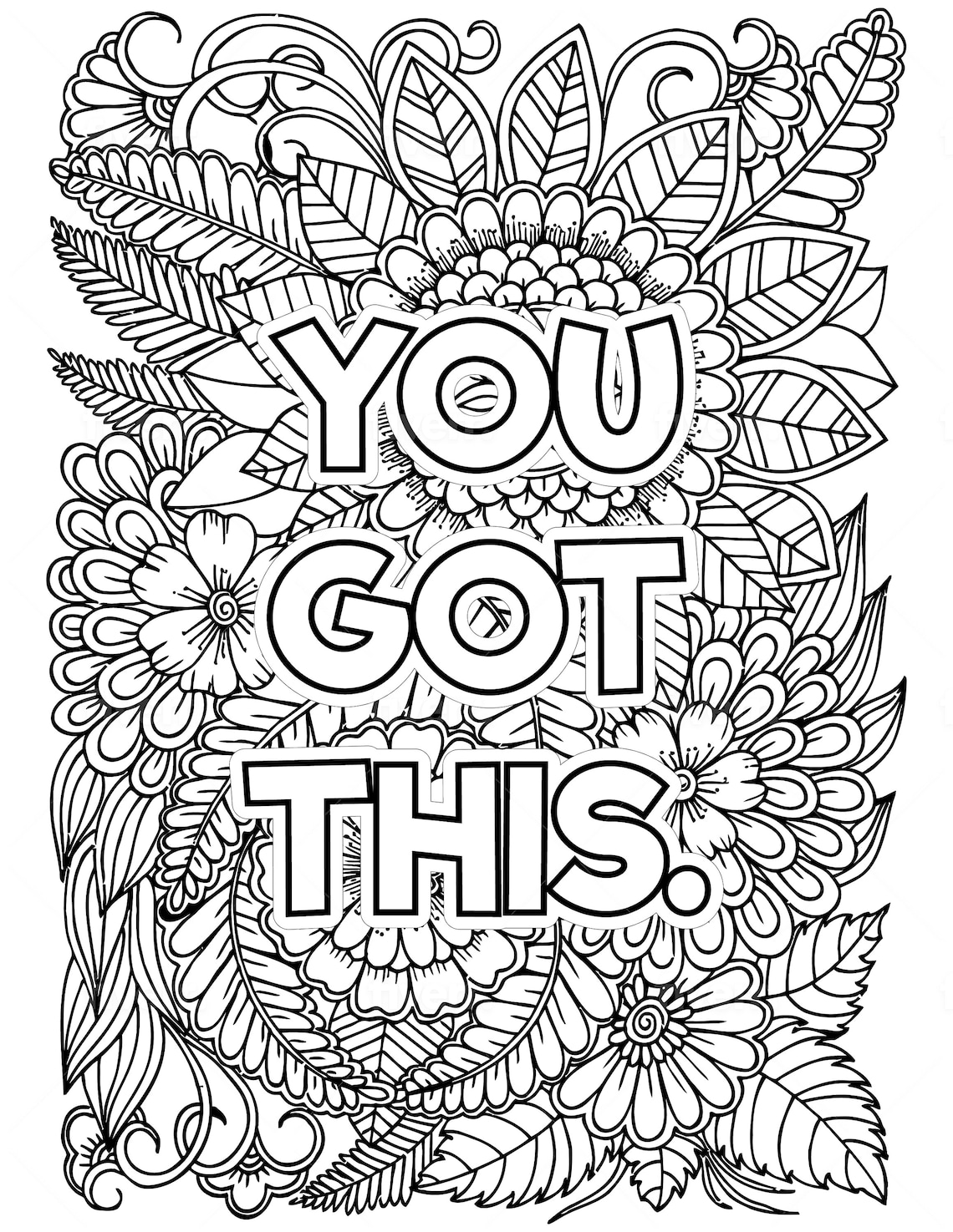 positive word coloring pages