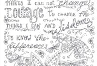 serenity prayer coloring page