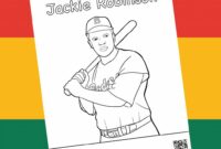 jackie robinson coloring pages