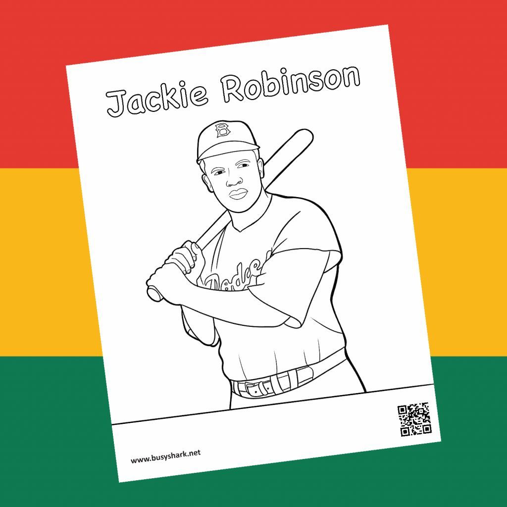 jackie robinson coloring pages