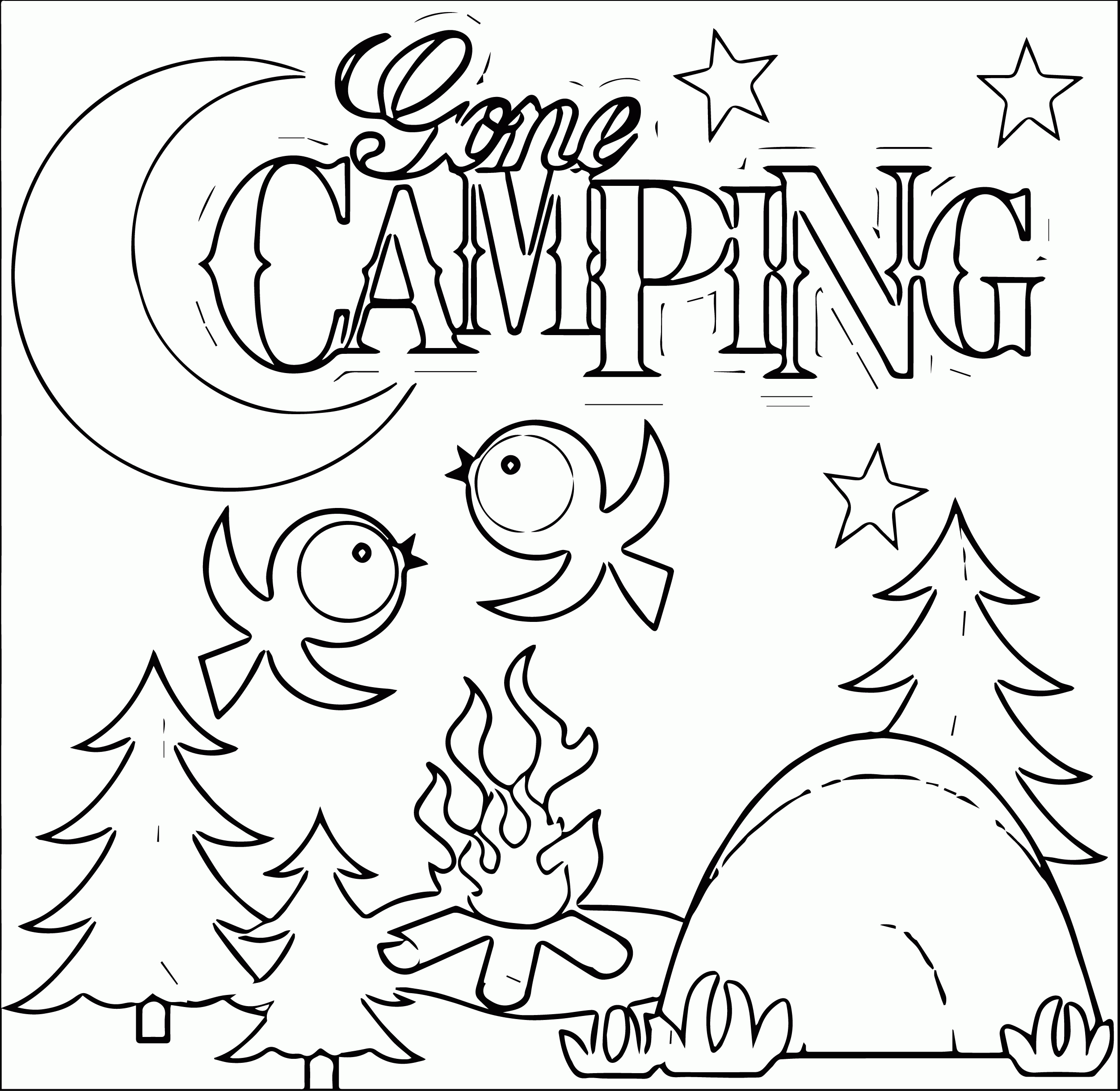 printable camping coloring pages