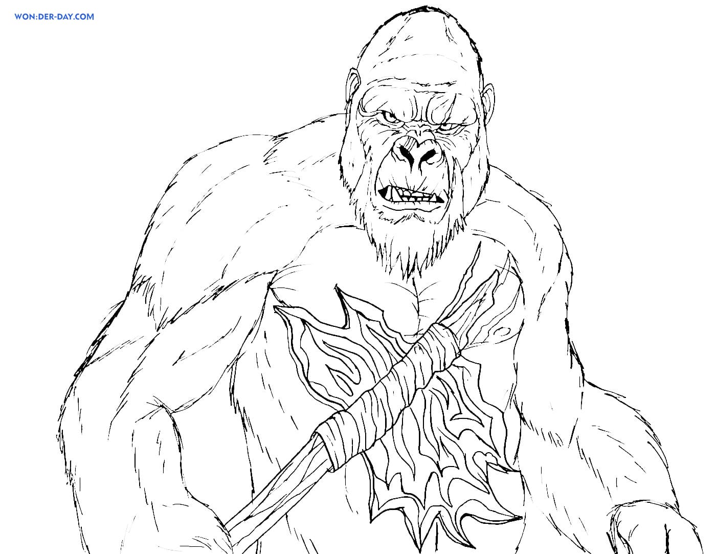 king kong coloring pages