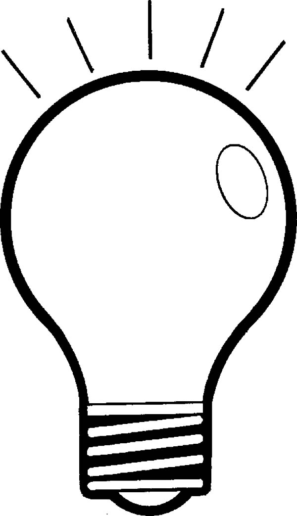 light bulb coloring pages