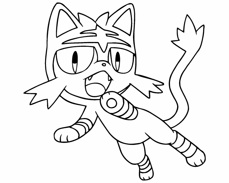 litten pokemon coloring pages