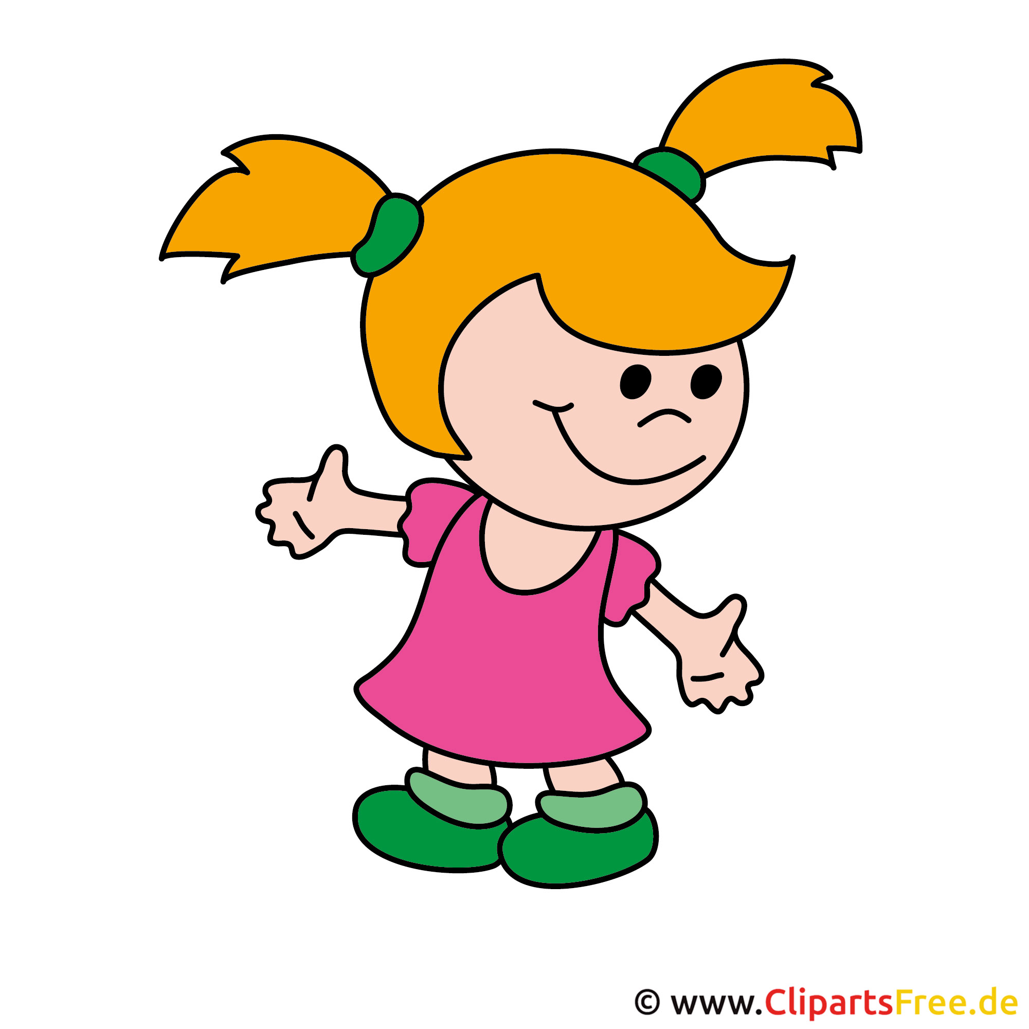 Lustige Kinderbilder - Mädchen Clipart