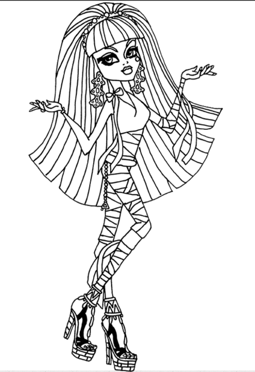 monster high coloring pages printable