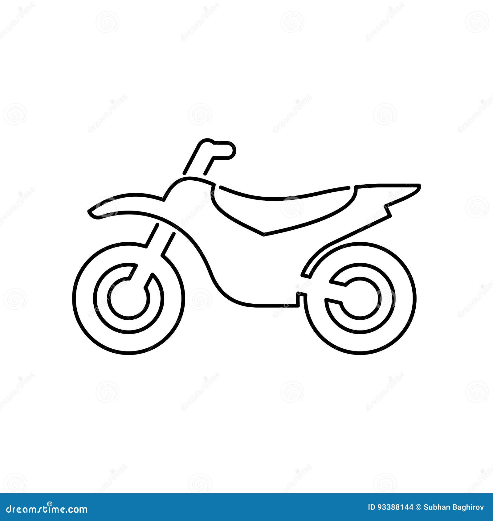 Motorrad, Einfache Flache Vektorillustration Der Motorradikone Vektor