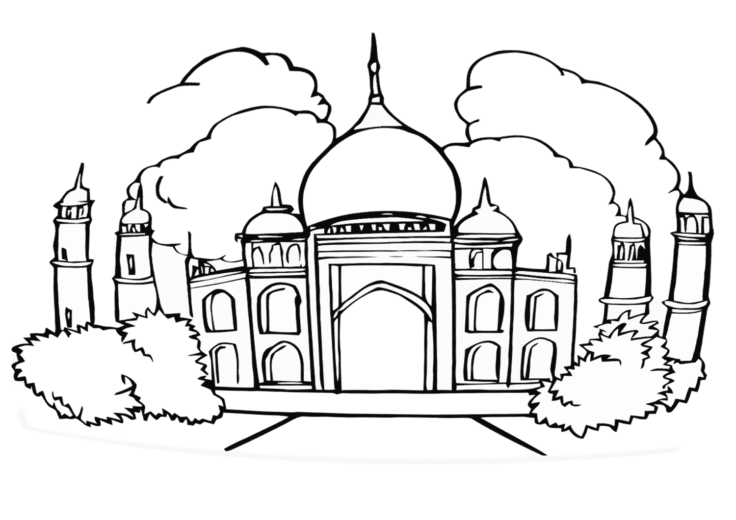 mosque coloring page