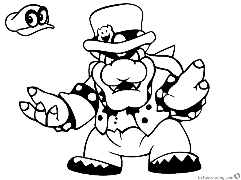 super mario odyssey coloring pages