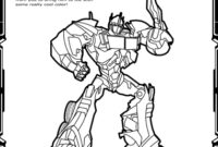 bumblebee and optimus prime coloring pages