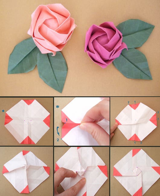 blume origami falten