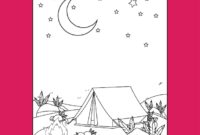 outdoor camping coloring pages