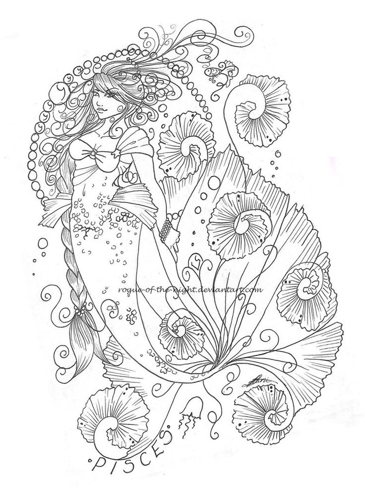 pisces coloring page