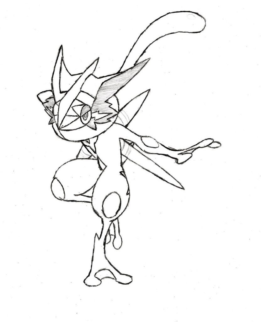 greninja pokemon coloring pages