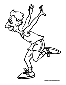 running coloring page