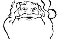 santa face coloring page