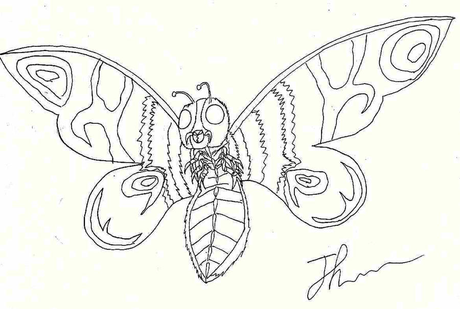 mothra coloring page