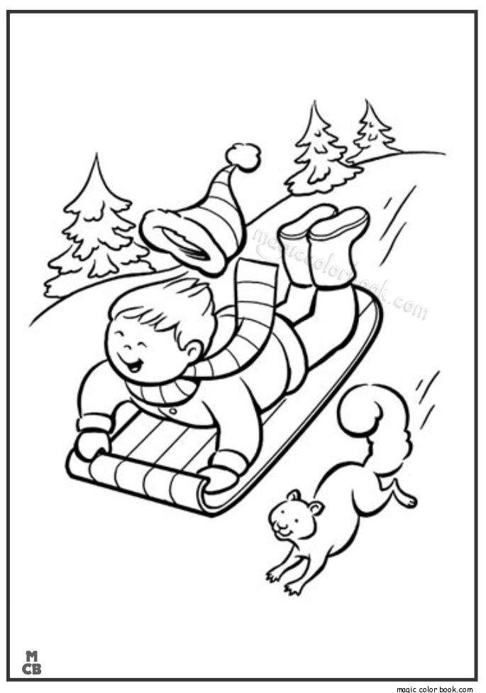 sled dog coloring page