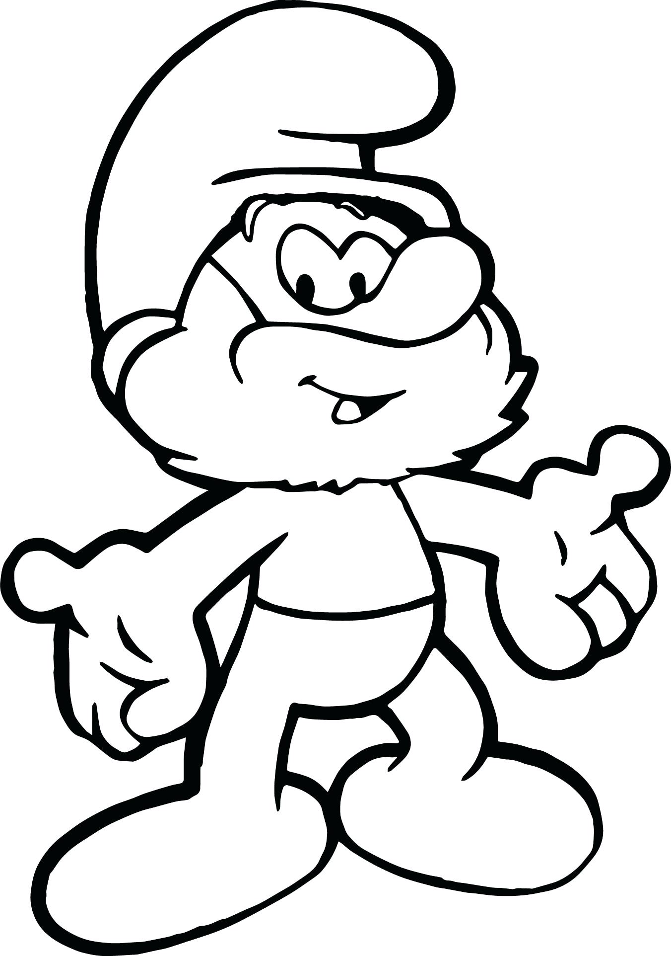 smurfs coloring page