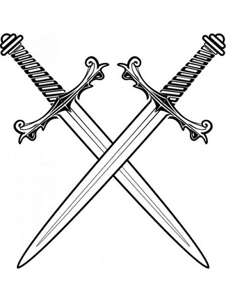 sword coloring page