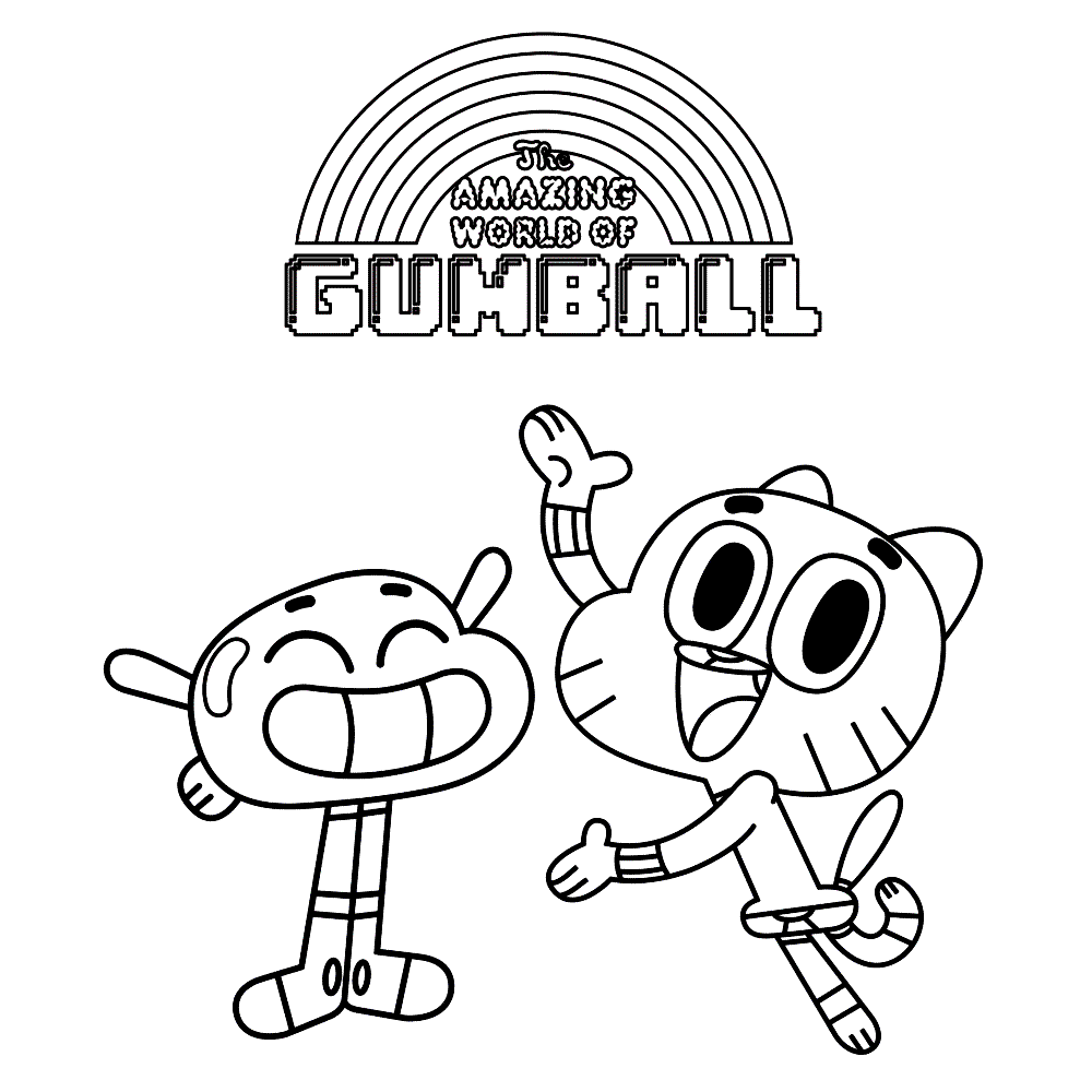 gumball coloring page