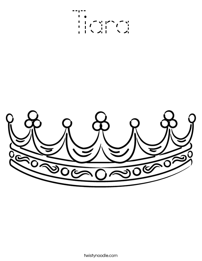 tiara coloring pages