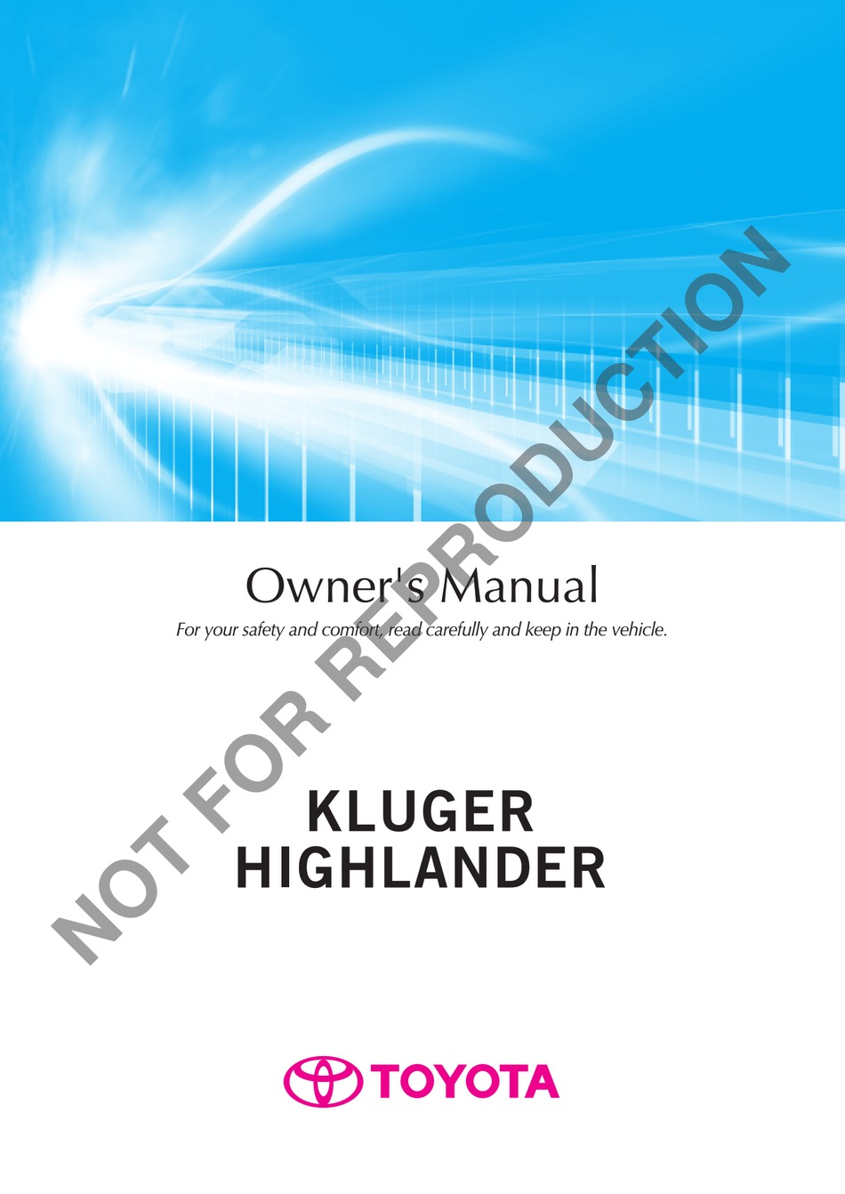 29 toyota kluger owners manual pdf images