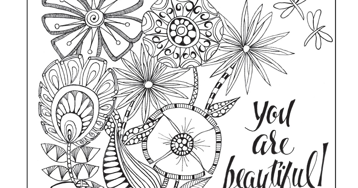 thinking of you coloring page