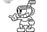 cuphead and mugman coloring page