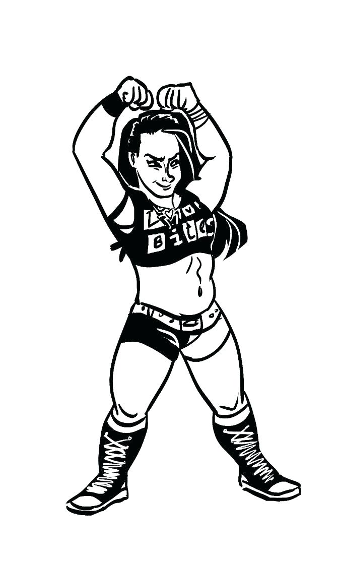 wwe wrestler coloring pages