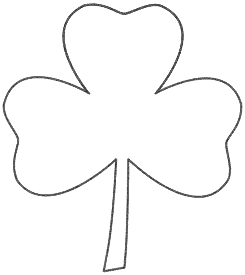 3 leaf clover coloring pages