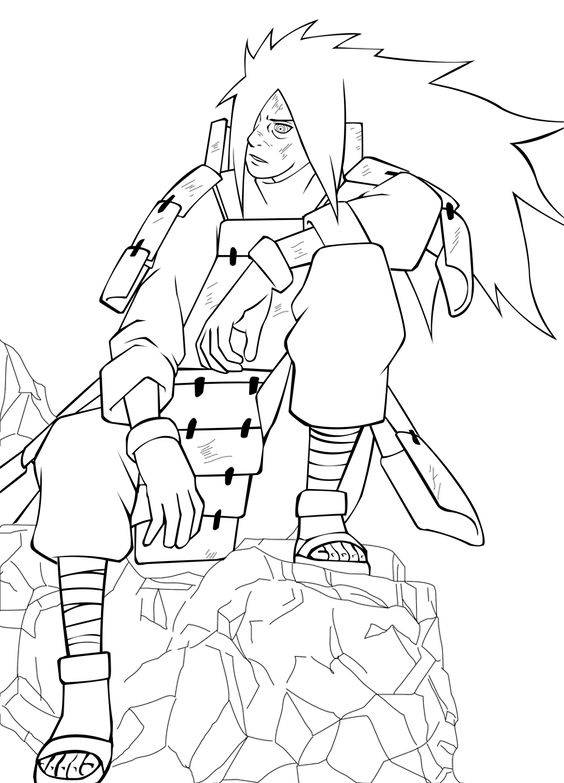 madara uchiha coloring page