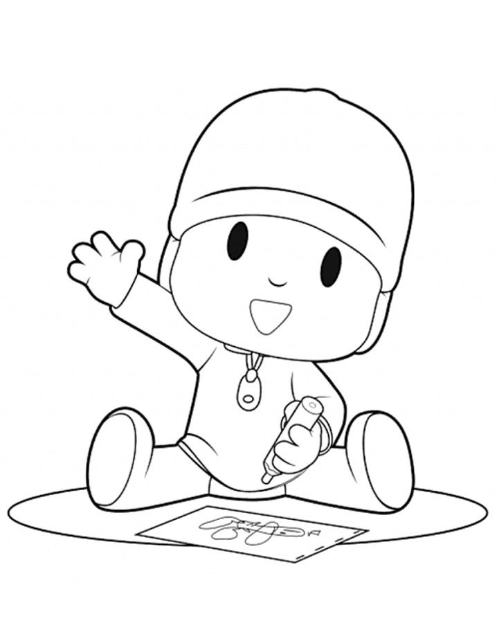 pocoyo and friends pocoyo coloring pages