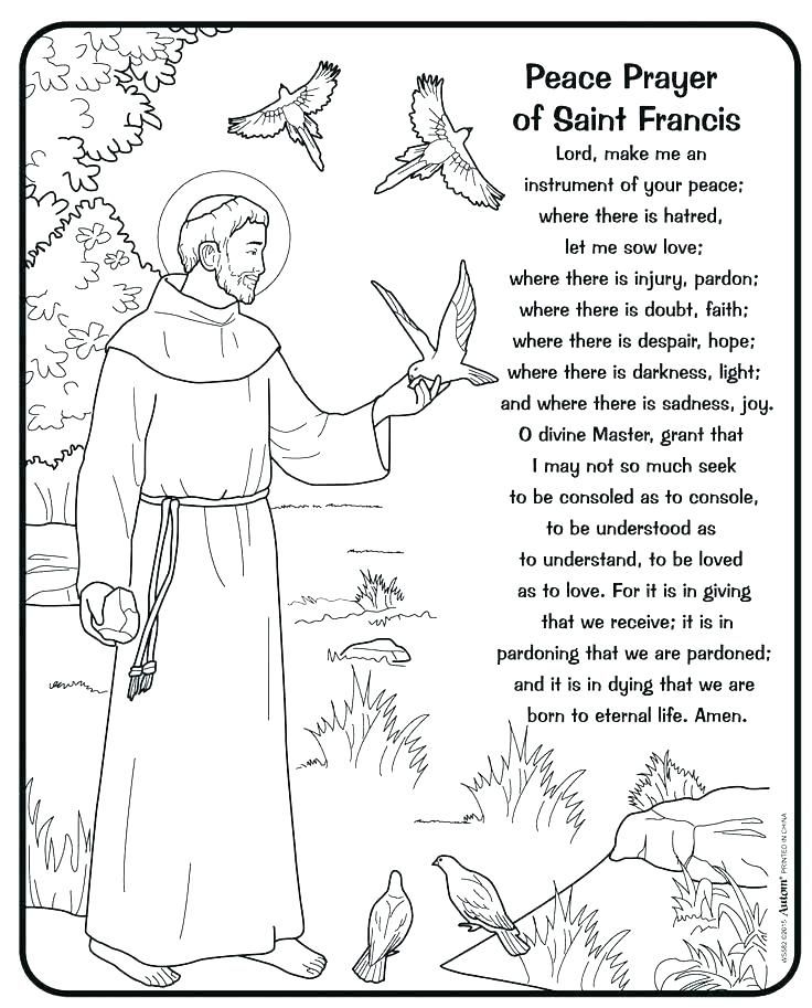 saint francis of assisi coloring page