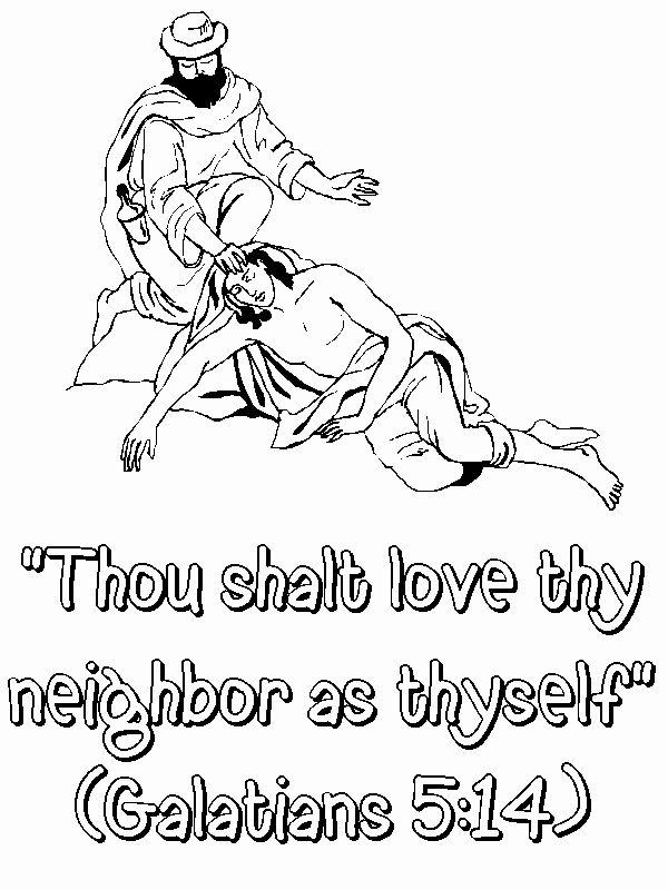 love your neighbor coloring page