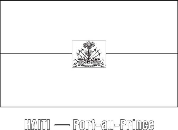 haiti flag coloring page