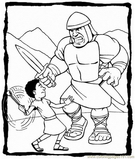 david & Goliath printables | free printable coloring page David And