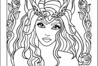 pretty witch coloring pages